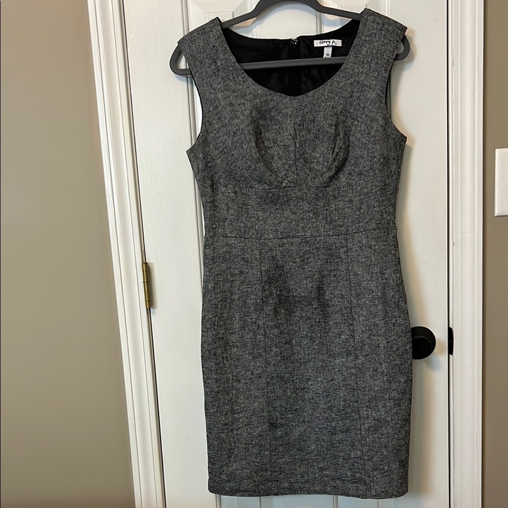 Corey P. Women’s Size 10 Gray Sleeveless LINEN-Blend Dress - Picture 5 of 8
